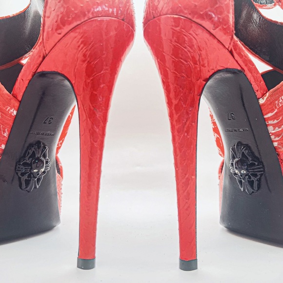 Philippe Plein GoldJunge heels - Picture 3 of 6